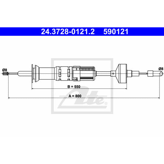 24.3728-0121.2 Clutch Cable