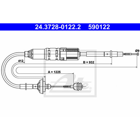 24.3728-0122.2 Clutch Cable