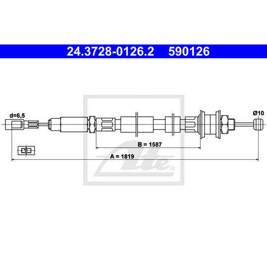24.3728-0126.2 Clutch Cable