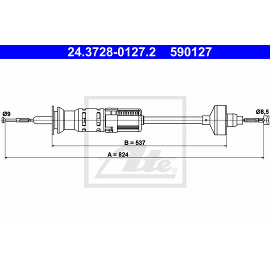 24.3728-0127.2 Clutch Cable