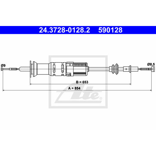 24.3728-0128.2 Clutch Cable