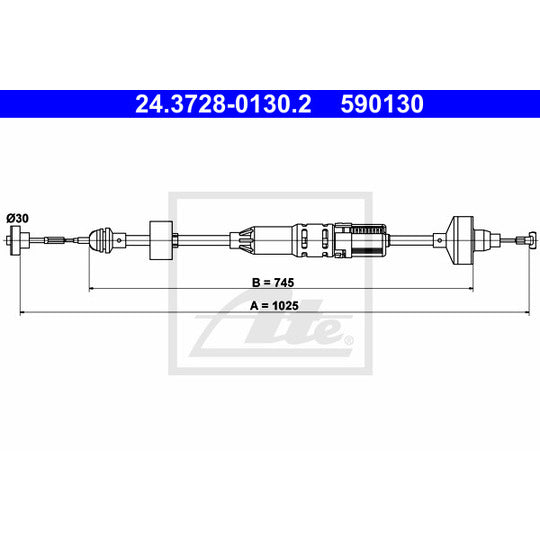 24.3728-0130.2 Clutch Cable