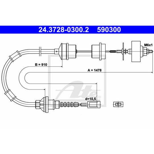 24.3728-0300.2 Clutch Cable