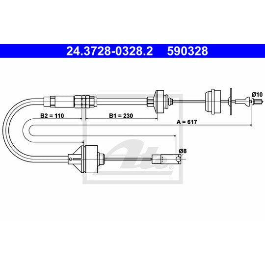 24.3728-0328.2 Clutch Cable