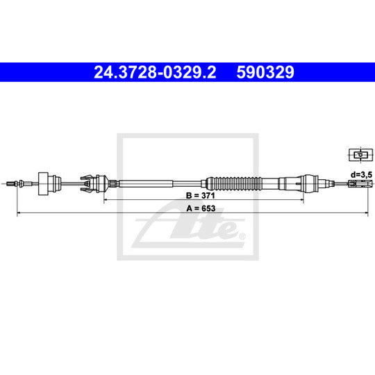 24.3728-0329.2 Clutch Cable