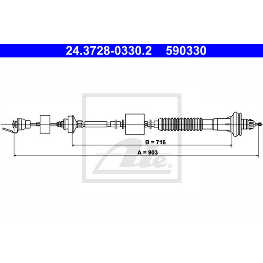24.3728-0330.2 Clutch Cable
