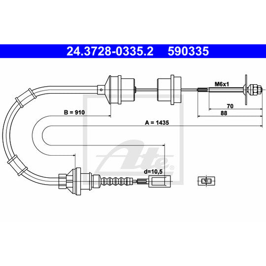 24.3728-0335.2 Clutch Cable