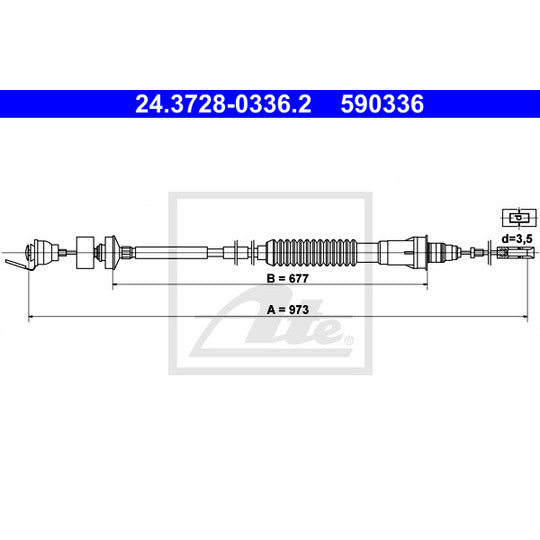 24.3728-0336.2 Clutch Cable