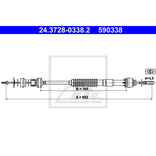 24.3728-0338.2 Clutch Cable