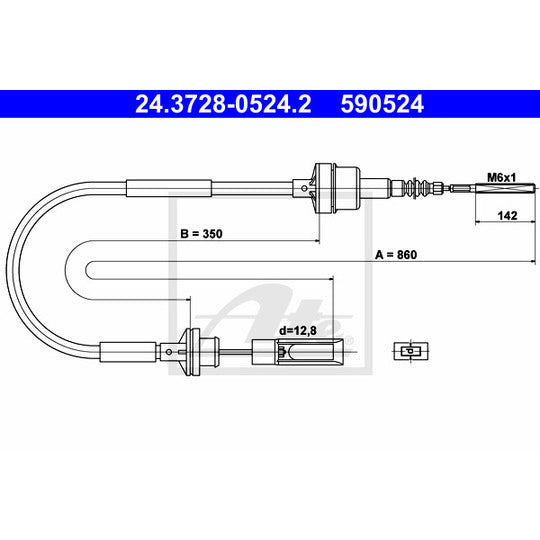 24.3728-0524.2 Clutch Cable
