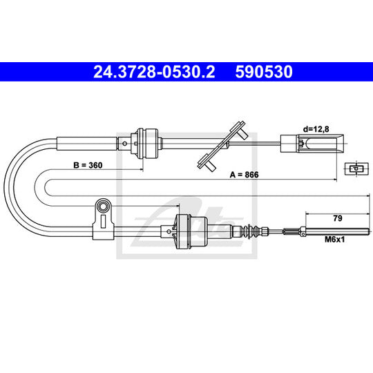 24.3728-0530.2 Clutch Cable