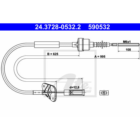 24.3728-0532.2 Clutch Cable