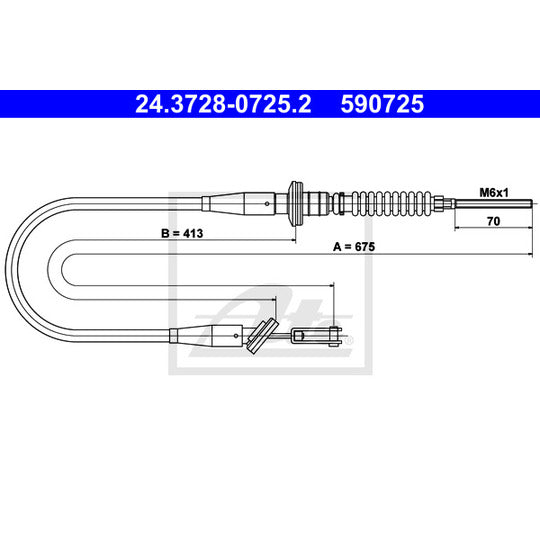 24.3728-0725.2 Clutch Cable