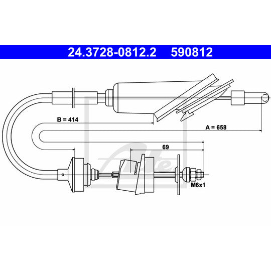 24.3728-0812.2 Clutch Cable