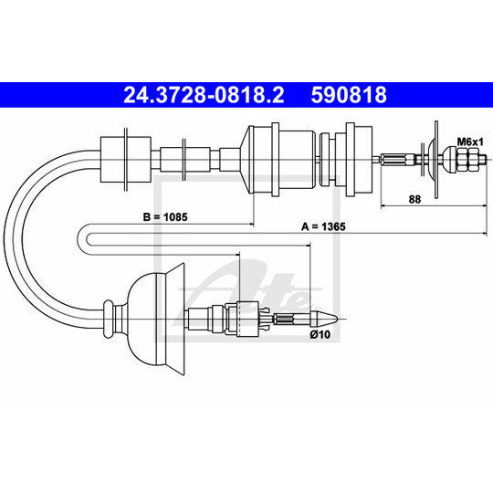 24.3728-0818.2 Clutch Cable