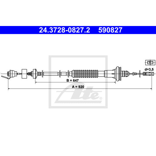 24.3728-0827.2 Clutch Cable