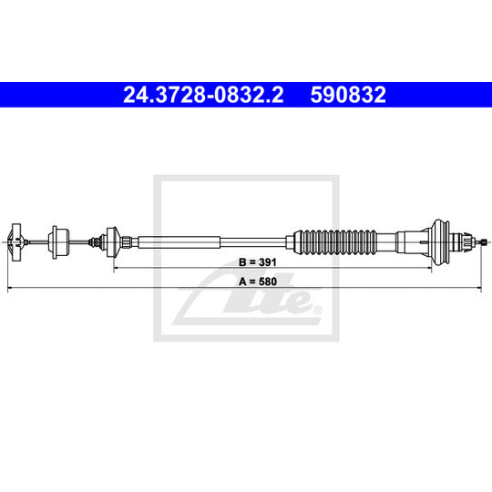 24.3728-0832.2 Clutch Cable