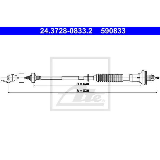 24.3728-0833.2 Clutch Cable