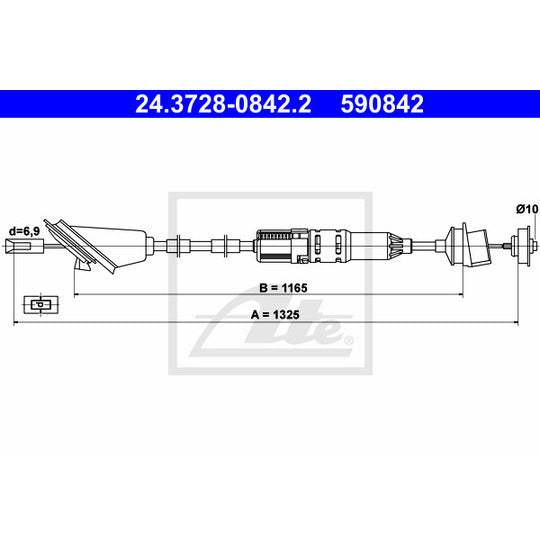 24.3728-0842.2 Clutch Cable