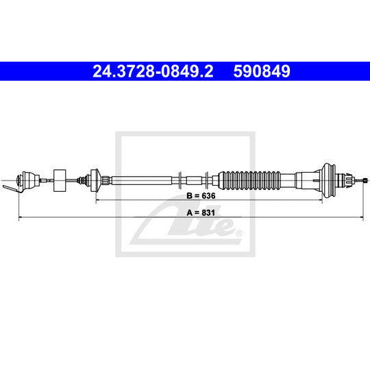 24.3728-0849.2 Clutch Cable