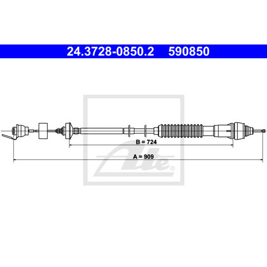24.3728-0850.2 Clutch Cable