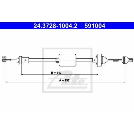 24.3728-1004.2 Clutch Cable