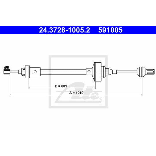 24.3728-1005.2 Clutch Cable