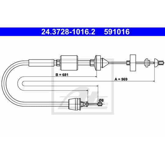 24.3728-1016.2 Clutch Cable