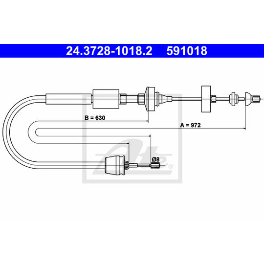 24.3728-1018.2 Clutch Cable