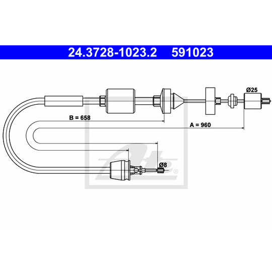 24.3728-1023.2 Clutch Cable