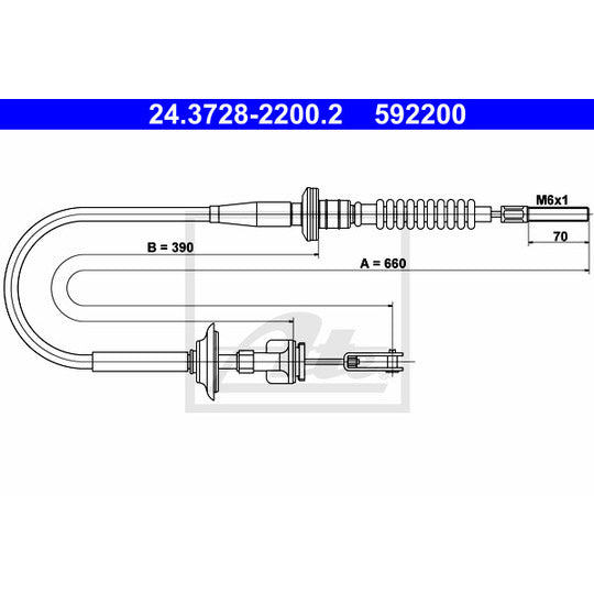 24.3728-2200.2 Clutch Cable
