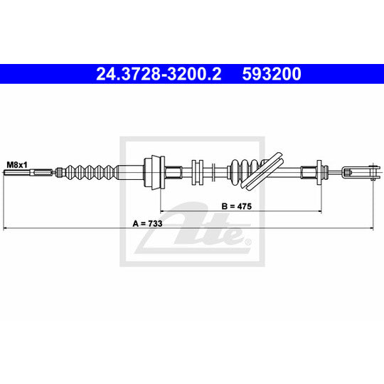 24.3728-3200.2 Clutch Cable