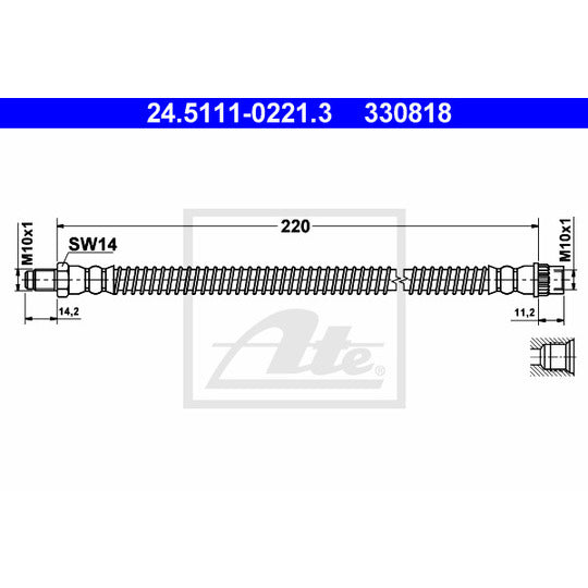 24.5111-0221.3 Brake Hose