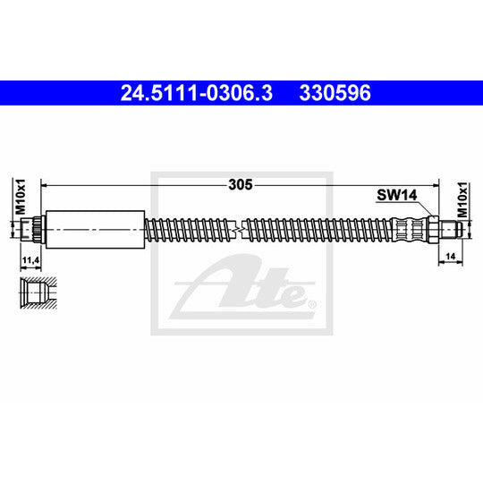 24.5111-0306.3 Brake Hose