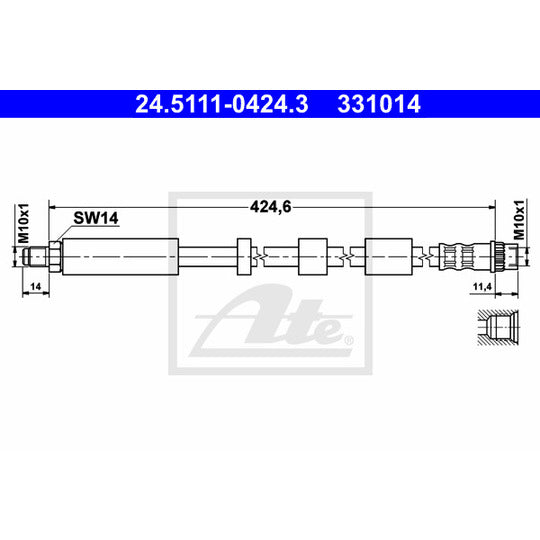 24.5111-0424.3 Brake Hose