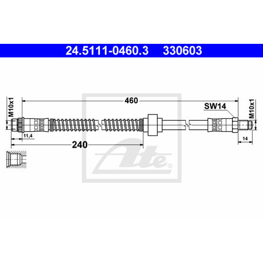 24.5111-0460.3 Brake Hose