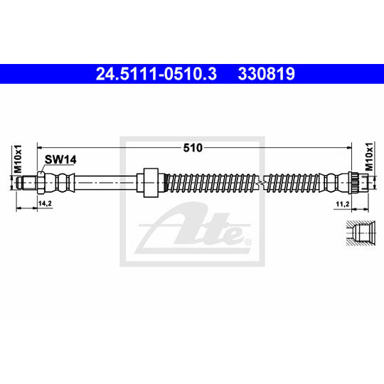 24.5111-0510.3 Brake Hose