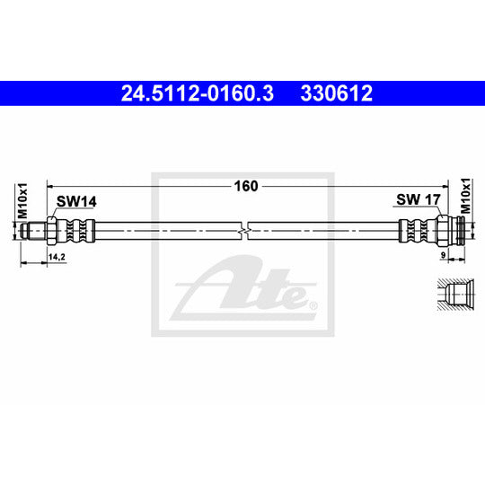 24.5112-0160.3 Brake Hose