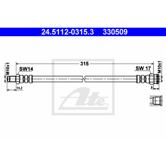 24.5112-0315.3 Brake Hose