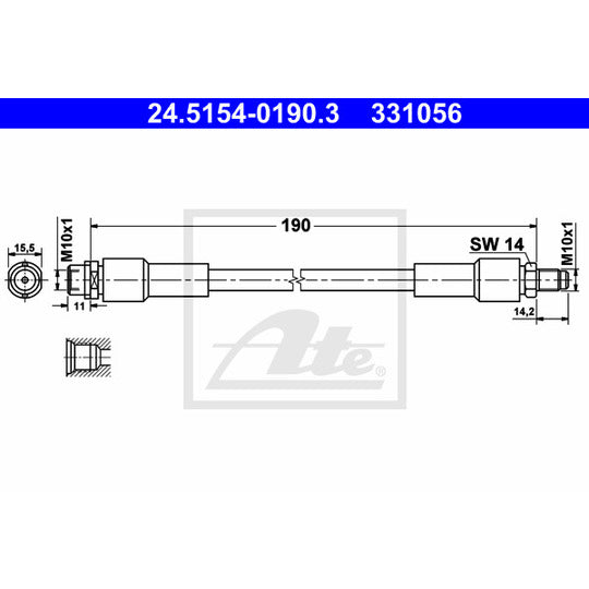 24.5154-0190.3 Brake Hose