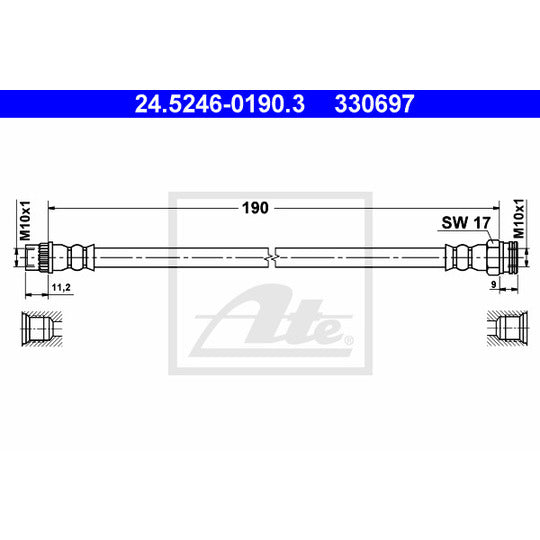24.5246-0190.3 Brake Hose
