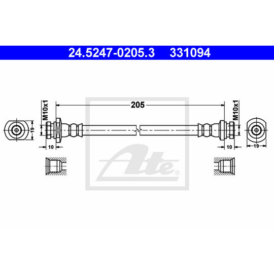 24.5247-0205.3 Brake Hose
