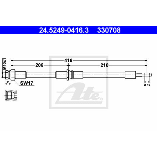 24.5249-0416.3 Brake Hose