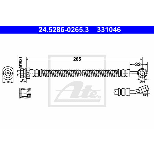 24.5286-0265.3 Brake Hose