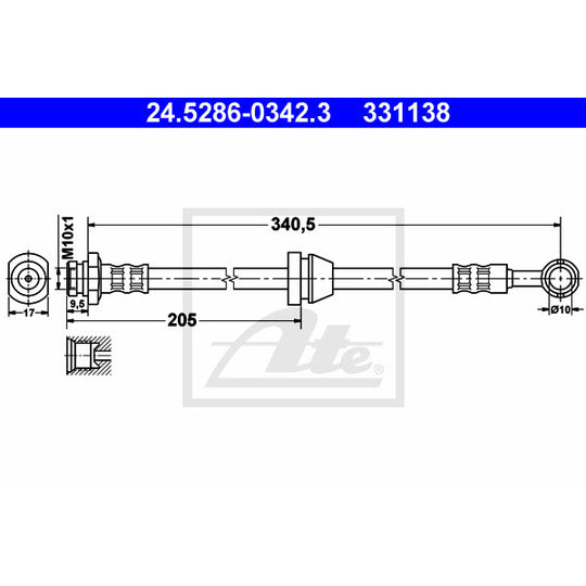 24.5286-0342.3 Brake Hose