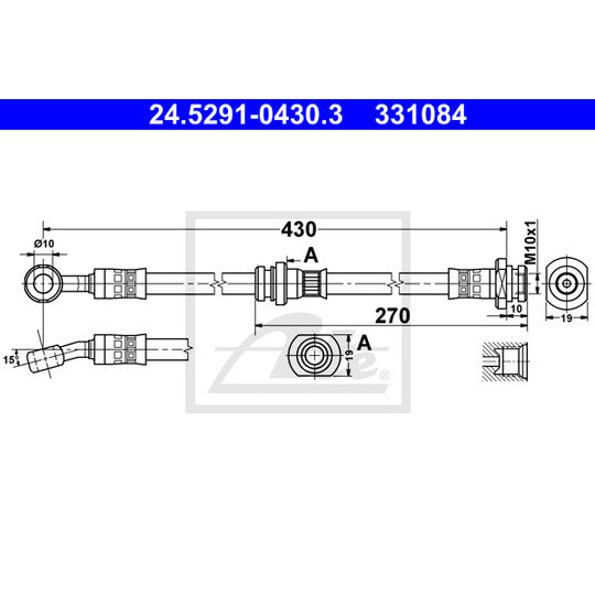 24.5291-0430.3 Brake Hose