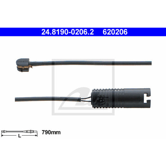 24.8190-0206.2 Warning Contact, brake pad wear