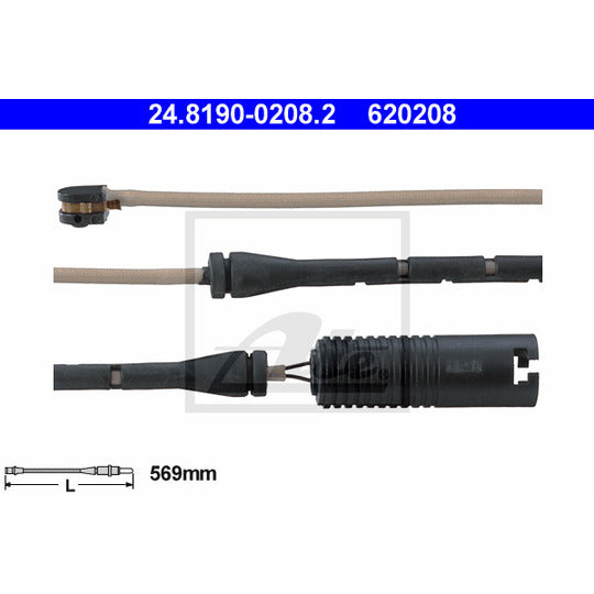 24.8190-0208.2 Warning Contact, brake pad wear