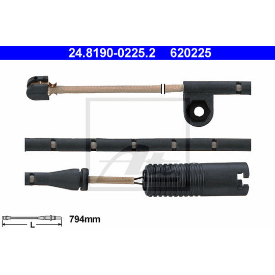24.8190-0225.2 Warning Contact, brake pad wear