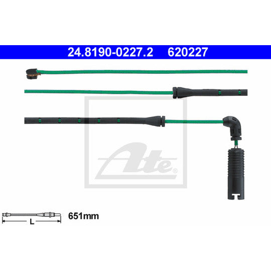 24.8190-0227.2 Warning Contact, brake pad wear